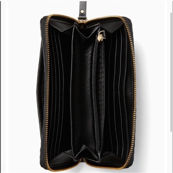 Kate Spade Penn Place Embossed Neda Wallet Black NEW - Picture 3 of 6